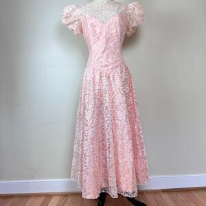 Vintage Victorian Lace Prom Dress